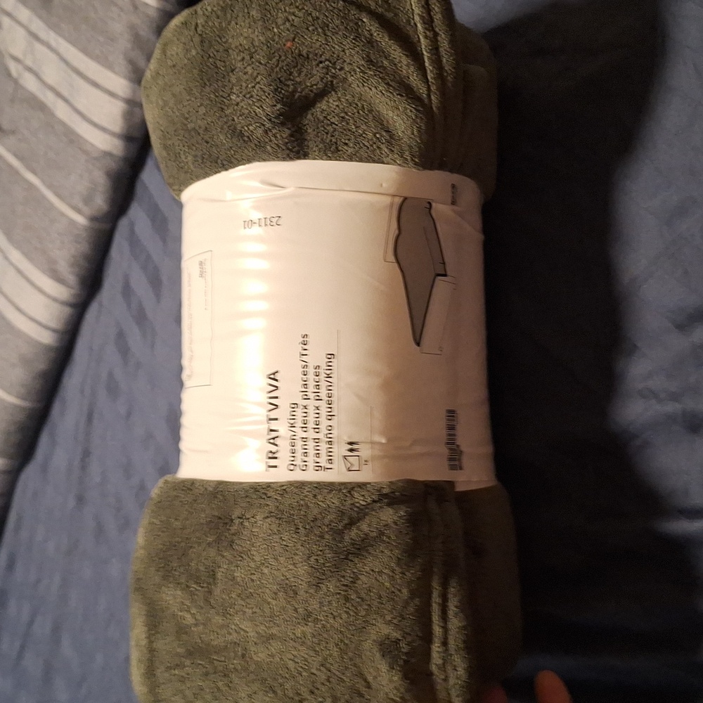 Trattviva IKEA queen/king green/gray bedspread